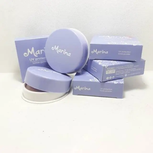 Marina Loose Powder UV Protection 25g | MARINA Loose Powder Uv Protection - Vitamin E Bedak Tabur Marina - 25gr | Bedak Wajah bedak padat mini semua tipe kulit tahan lama 1