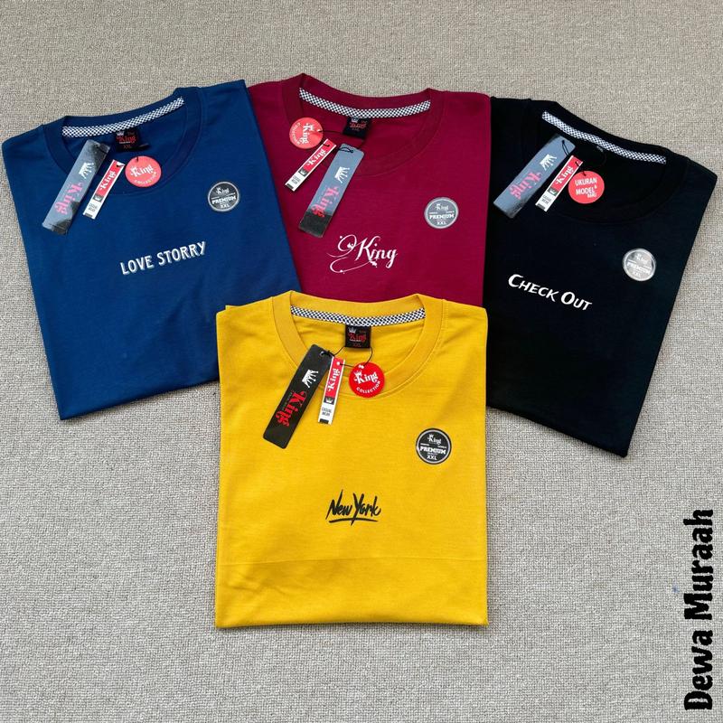 Product Introduction of Paket 4PCS 100RIBU Kaos Distro BAHAN SEMI KATUN MOTIF SIMPEL Ready SIZE M-L-XL-XXL-XXXL MIX BRAND 1