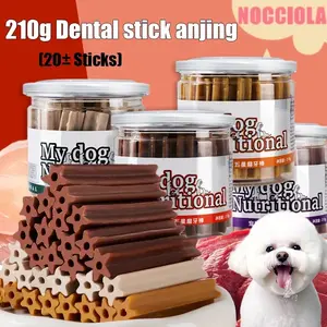 My Dog Stik gigi nutrisi untuk anjing - makanan anjing dan camilan anjing - camilan pembersih gigi anjing untuk menghilangkan bau mulut dan gigi anjing, stik gigi Dentalight bebas gluten 24 bulan