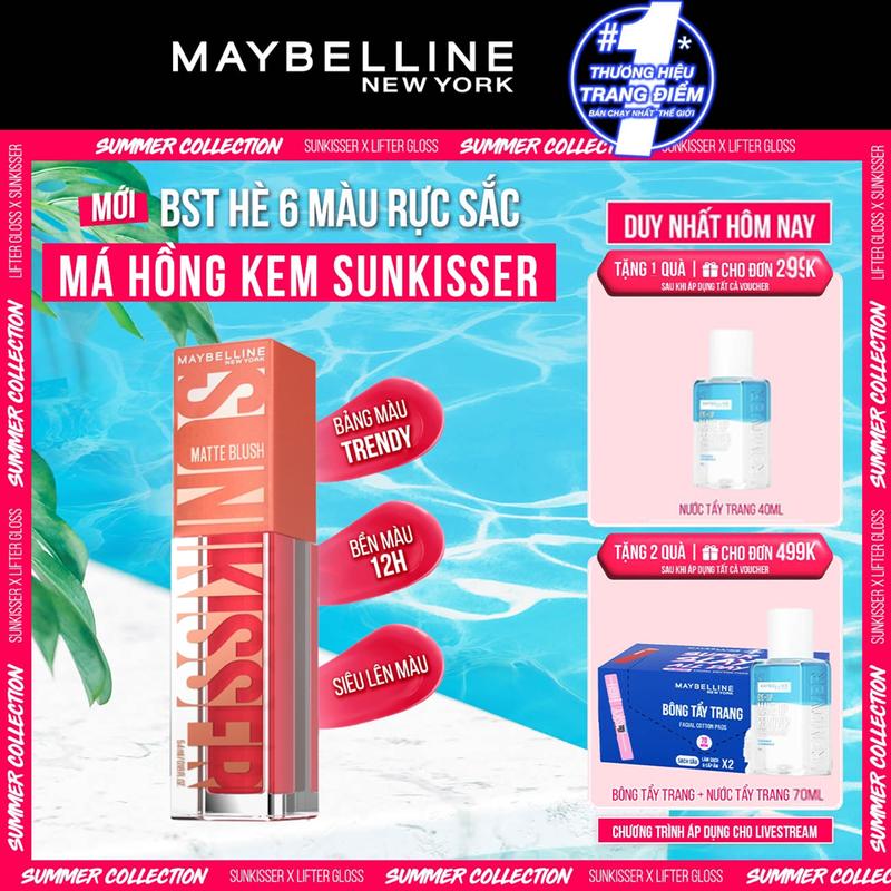 Má Hồng Kem Sunkisser Căng Mọng Bền Màu 12H Maybelline New York 4.7ml
