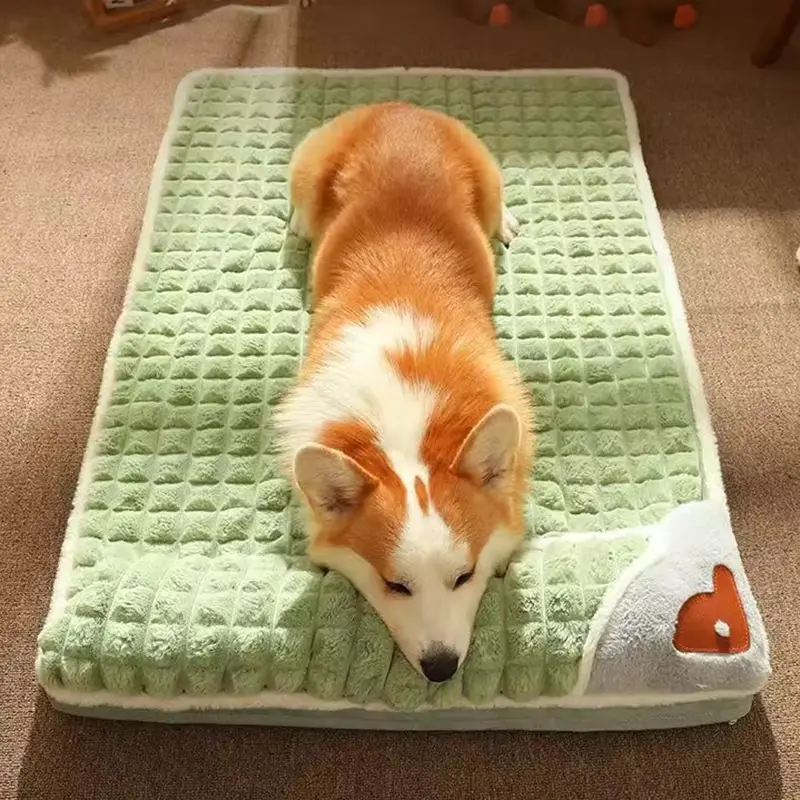 Thảm cho chó, ấm áp mùa đông, ghế Sofa sang trọng, cho chó và mèo Nhỏ và Trung Bình Thiết kế kẻ sọc, giường cho mèo, giường ngủ Lông Mịn, có thể tháo rời và giặt được, giường cho thú cưng 2