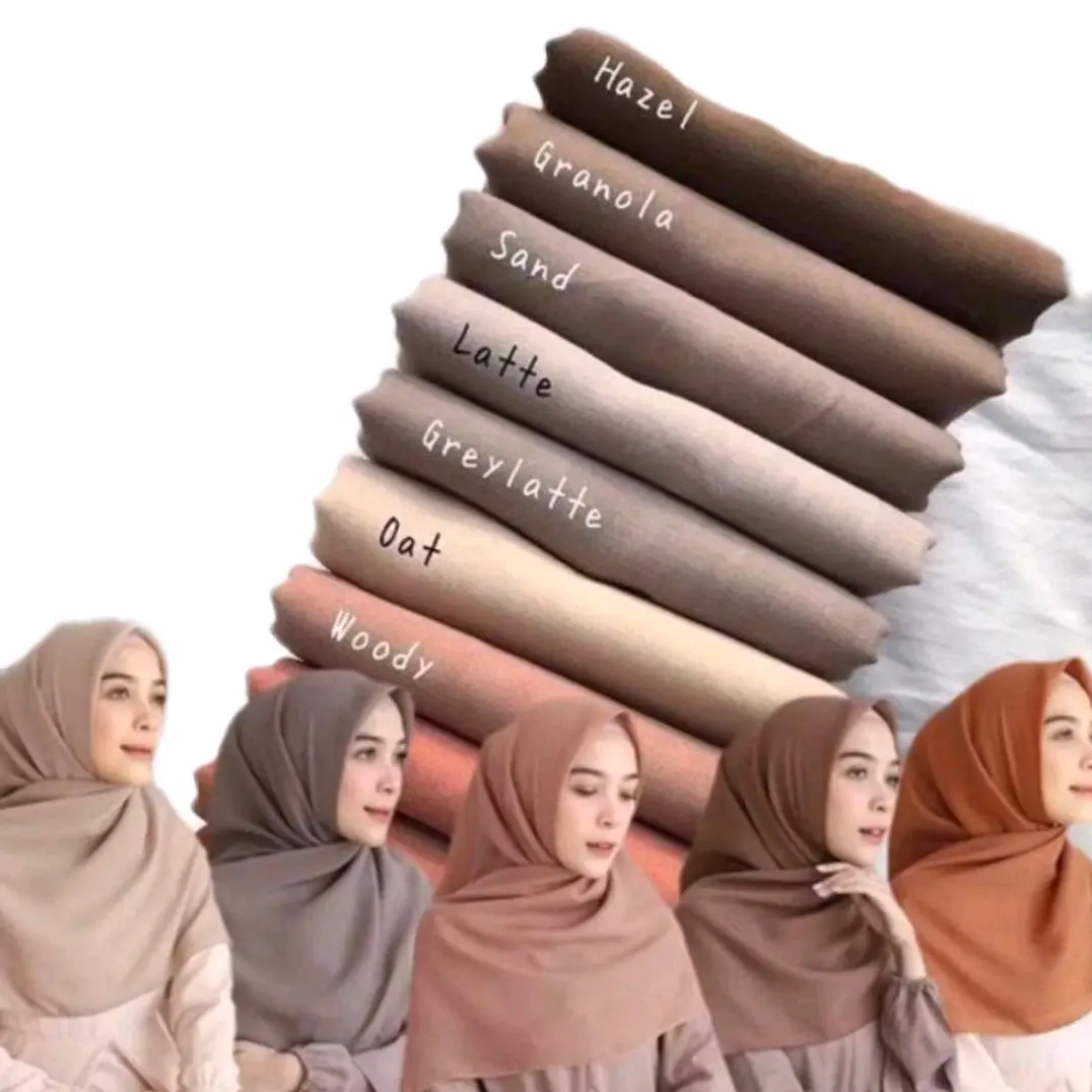 Hijab Bella Squer Premium Kerudung Segi Empat Termurah - Model Segi Empat Mudah Diatur - Cantik, Lembut xaviera Semua musim Beige