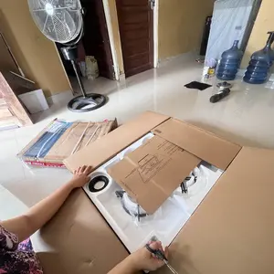 Midea Cooker Hood 60cm + Gas Hob Paket Lengkap/ Range Hood Anti Karat/ Kompor Gas 2 Tungku Efficiency Firepower