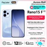Gambar OPPO Reno15 F 5G 12/256GB (12GB+12GB Extended RAM) Garansi Resmi HP Terbaru 2026 Handphone Bisa COD - 15F 8/128 Biru Muda, Full Set bawaan dari Aurora Mall Phone Kota Administrasi Jakarta Utara 1 Tokopedia