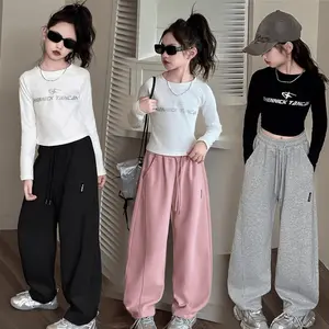 New Celana Jogers Baggy Anak(Unisex) Celana Loose Pants Anak Perempuan Celana Highwaist Kulot Longgar Bahan Pleece Premium Tebal