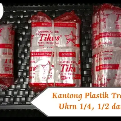 1 pack Kantong Plastik PP Tikus 1 kg 1/2 kg 1/4 kg transparan, Kemasan gula kue 0