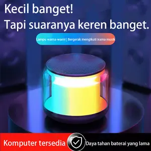 Speaker Bluetooth Baru 2026 Lampu 7 Warna Memukau Efek Suara Berkualitas Tinggi Speaker Nirkabel Mini Stylish Portabel Dengan Bass Dalam Dikirim Hari Ini Sampai Dalam Dua Hari Wireless