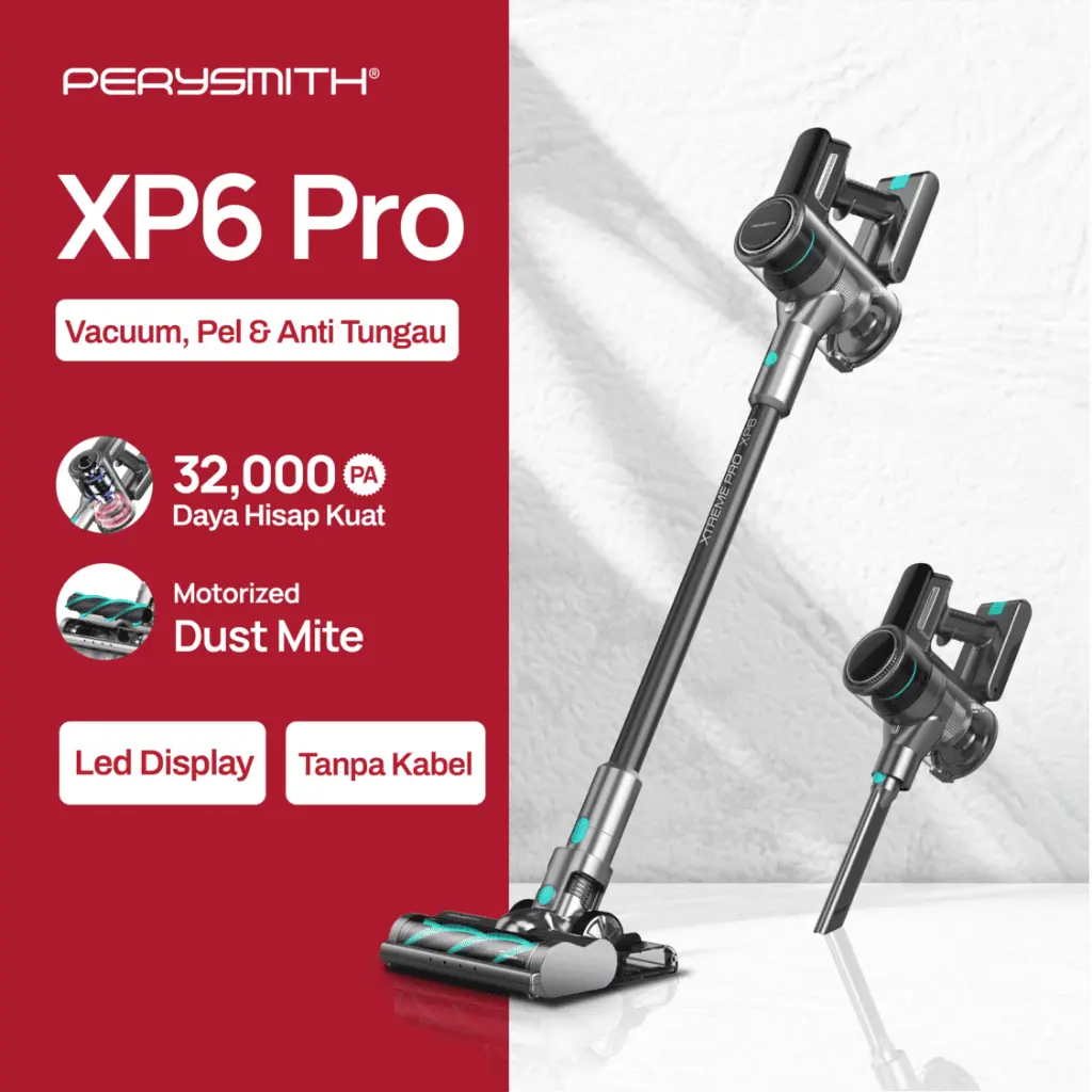 PerySmith XP6 Pro Cordless Vacuum Cleaner Perysmith Handheld 3 in1 Vacum Cleaner Portable Penyedot Debu Tanpa Kabel Vakum
