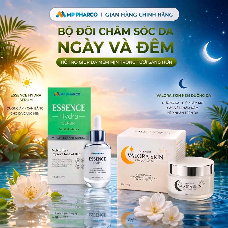 Bộ Đôi Hỗ Trợ Dưỡng Sáng, Cấp Ẩm - Serum B5 & Kem Dưỡng Valora Skin Chăm Sóc Da Toàn Diện
