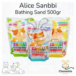 Alice Sanbbi Bathing Sand 500g – Pasir Mandi Hewan Kecil, Bersih & Wangi