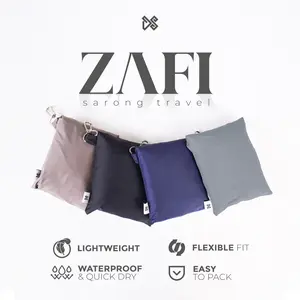 DS Modest - Sarung Pria Travel Pouch Polos Lembut