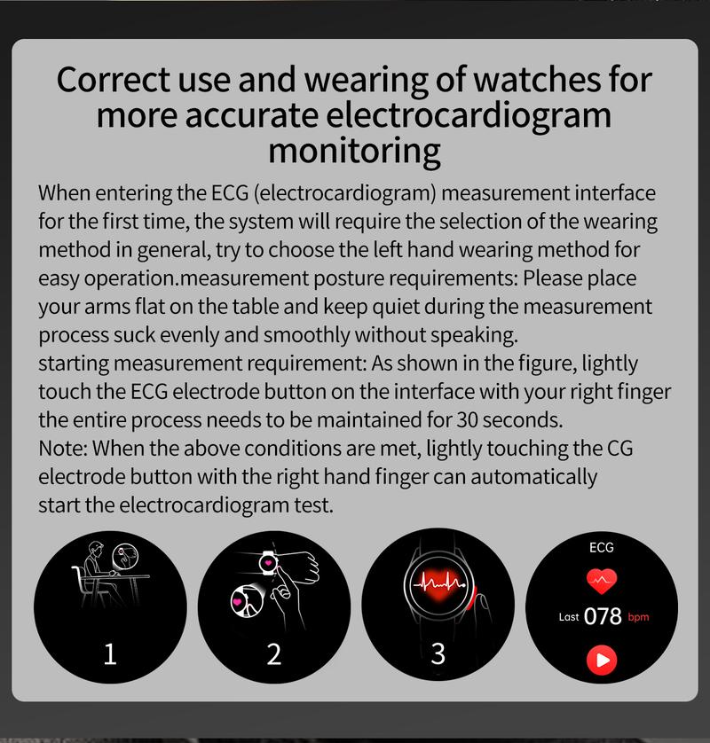 Product Introduction of Jam tangan pintar Non-Invasive Blood Glucose Blood Lipid Uric Acid Smartwatch ECG Body Temperature Blood Pressure Monitoring Untuk Pria Wanita Bluetooth Call Tahan air Bracelet VS ET481 ET310 ET470 9