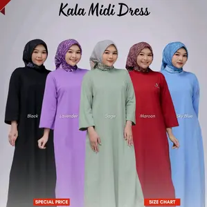 Kala midi dress combed fee fashion muslim