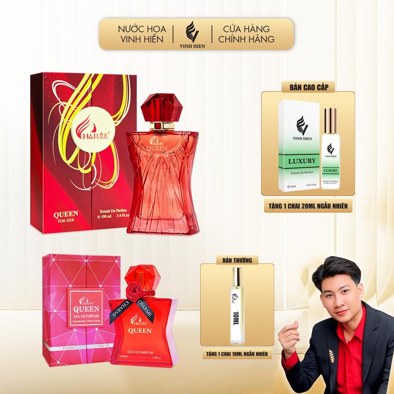 Nước Hoa Charme QUEEN 100ml Bản Cao Cấp ( Tặng Kèm 1 Chai 20ml ) - Cosmetic Xịt Thơm Women - H R V E