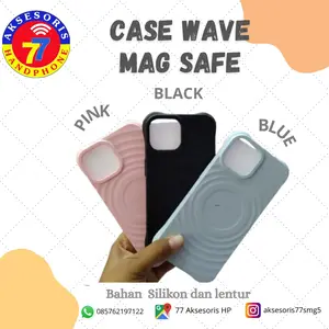 CASE WAVE MAG SAFE UNTUK IPHONE 11-16 Pro Max Softcase TPU Premium Anti Menguning dengan Lensa Protector dan MAGSAGE CHARGING