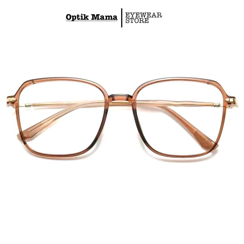 OPTIK MAMA - Kacamata Gaya Dan Mnus Wanita Terbaru + Lensa Blueray Bluecromic Photocromic Biru Frame Biru Frame Eyewear Glasses 1