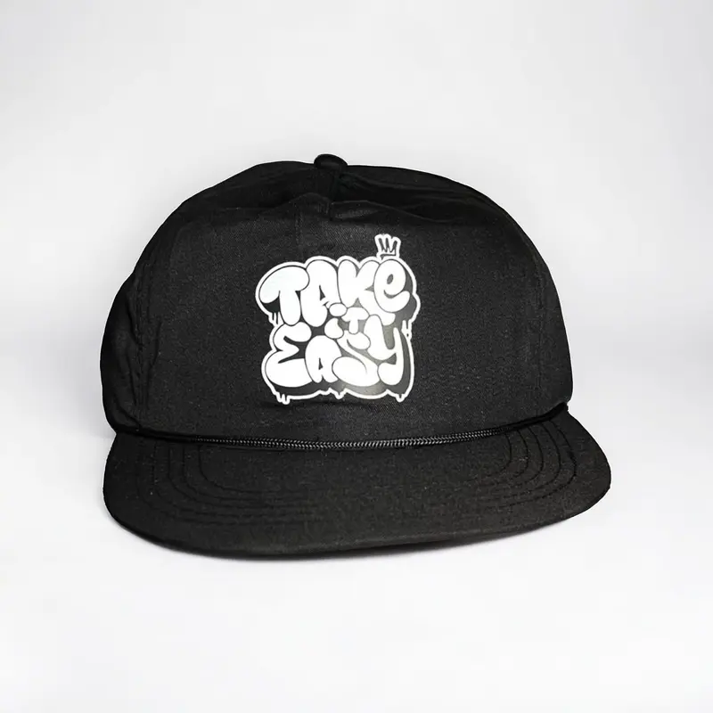 Topi Snapback Rope Hat Classic - Warna HItam Sablon Grafity Outfit Skena topi skena graffiti topi  snapback topi  skena 8
