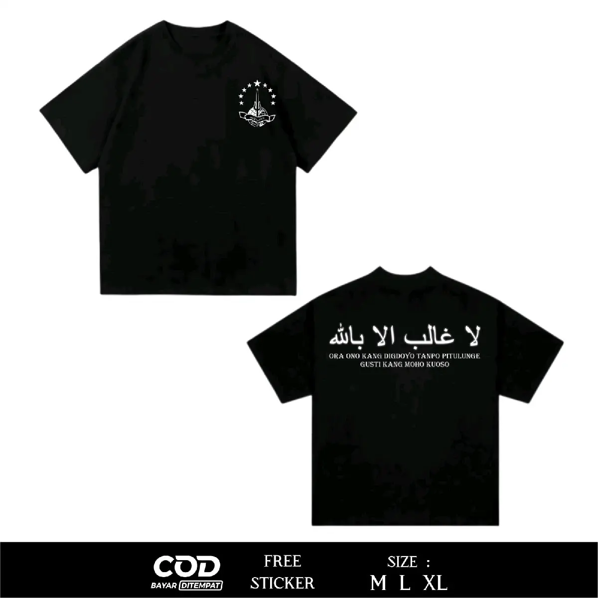 Vol 1 Kaos  Reflektif Pagar Nusa Motif Laa Gholiba Illa Billah