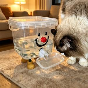 Dispensador automático de agua para mascotas, capacidad grande de 3 L/5 L, sin electricidad, anti-retroflujo, tapa para agua limpia, flujo ajustable, esencial para viajeros