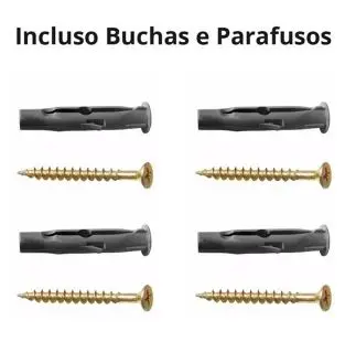 Kit 4 Prateleiras Industriais de Madeira com Suporte