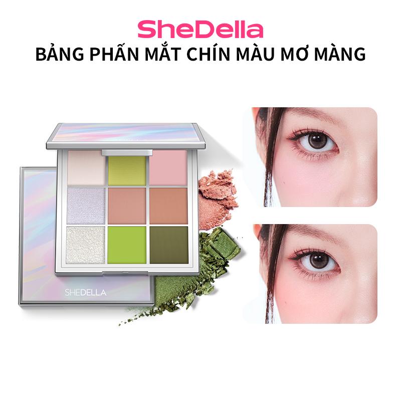 Bảng Phấn Mắt Công Thức Lì SheDella Chính Hãng, Trực Tiếp Từ Nhà Sản Xuất, Siêu Lâu Trôi, Siêu Phổ Biến, 9 Màu Sắc Tươi Sáng, Chống Nhòe, 9g
