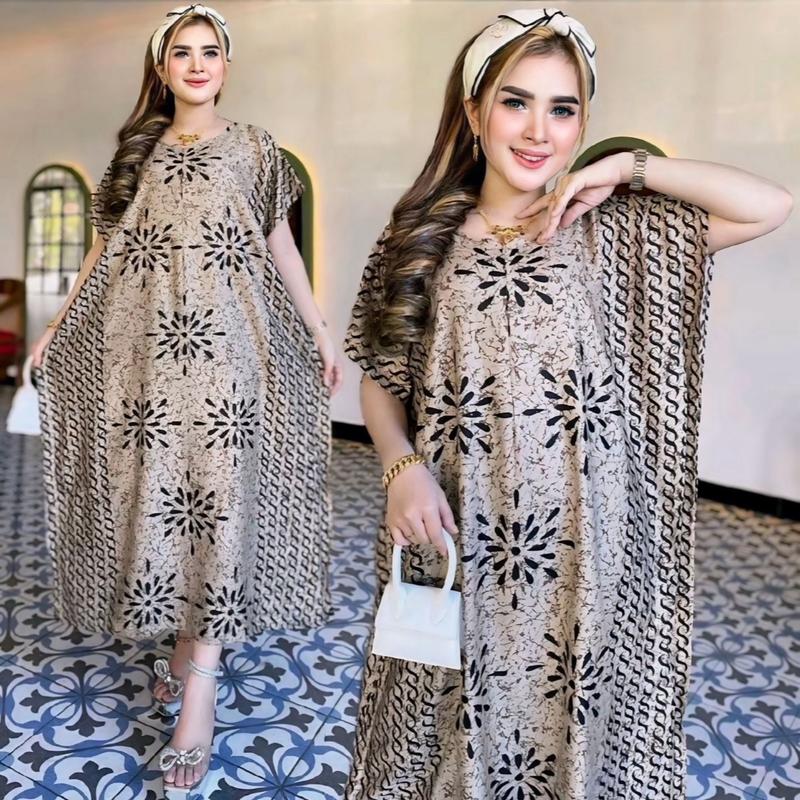 Daster Lowo Jumbo Busui LD 130 Cappucino Series Resleting Depan Daster Rayon Wanita Bumil 0