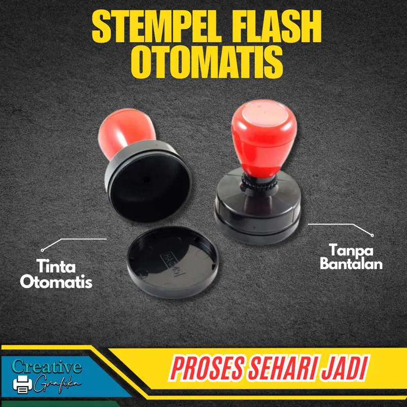 STEMPEL CUSTOM  FLASH OTOMATIS 1 WARNA - 2 WARNA - 3 WARNA 1