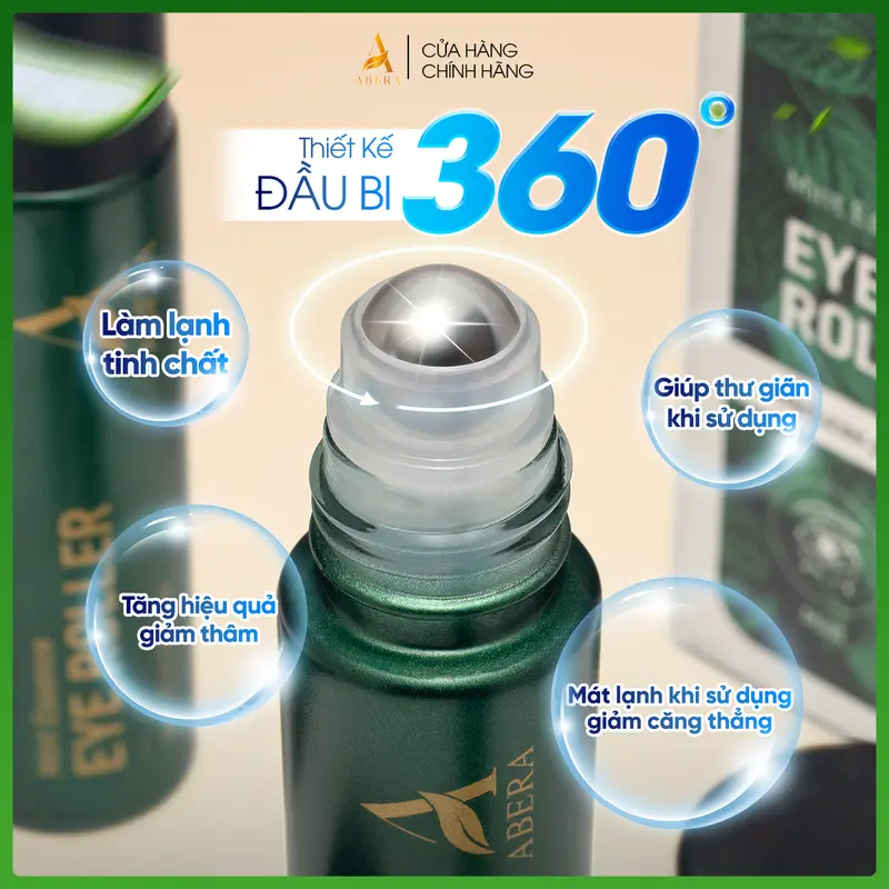 [COMBO TIẾT KIỆM]  Thanh lăn mắt Abera 10ML giảm thâm, cải thiện nếp nhăn mắt 1