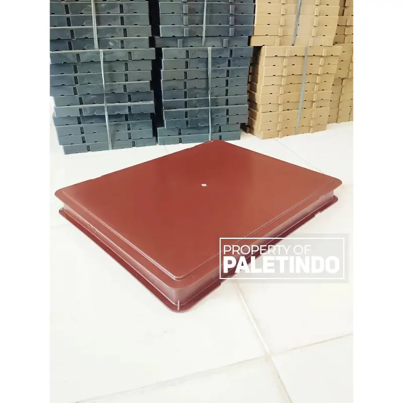 Keranjang Rot/ Bakery 53 x 43 x 5.5 Cm - Food Grade, Plastik Solid, Coklat & Merah 5
