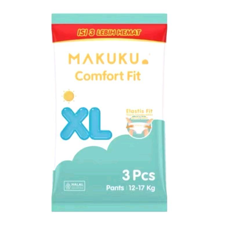 [Buy 3 get 1 ] Popok Makuku Renceng M/L/XL (isi 12 pcs) 3