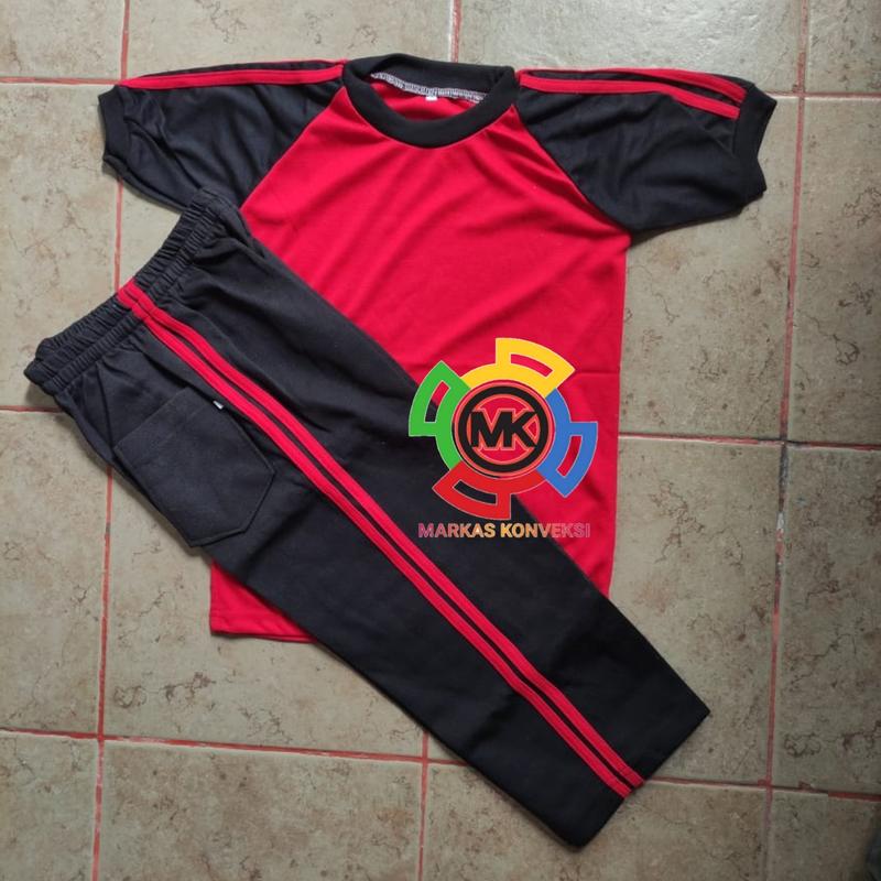 Setelan Olahraga TK Lengan Pendek Bahan Tebal 1