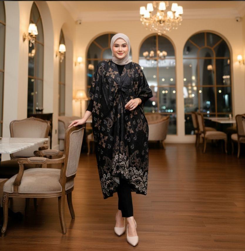 Kaftan Premium Motif Terbaru 2026 Gamis Mewah Rayon Super,Baju Lebaran Terbaru Muslim Wanita Remaja