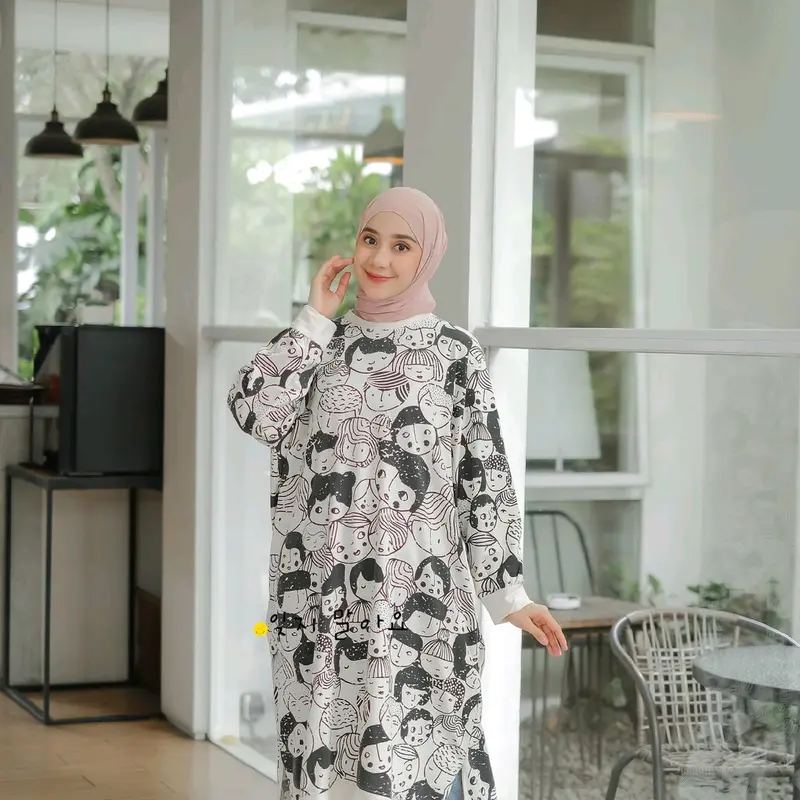 Kaos Tunik/Midie babyterry FRIENDS LD 128cm Panjang 105/110cm by rivera 1