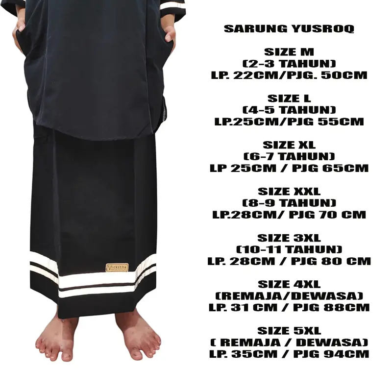 Sarung YUSROQ - Sarung MENYALA - Sarung Anak - Sarung Pria - Sarung Sunat Anak - Sarung Instan 2