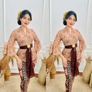 Kebaya Atasan HELLENA Sifon Bunga/Kebaya Modern/Tradisional Terlaris/Kebaya Bali Wanita Kondangan