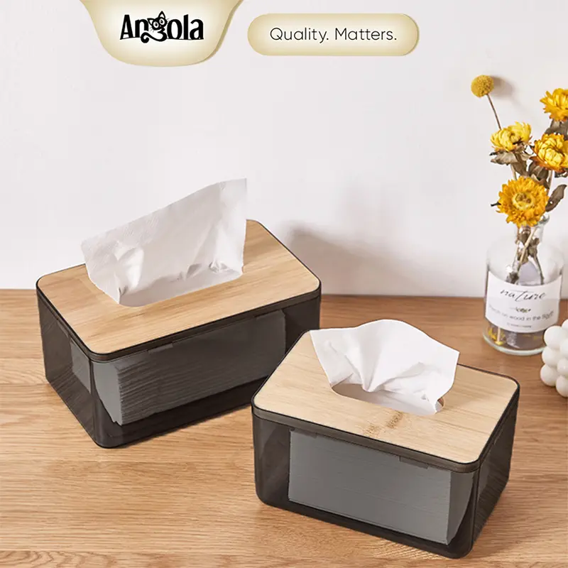 Angola Shop Kotak Tissue aesthetic  D43 Tissue Box  /Box Tissue Minimalis / Wadah Tisu Tempat Tisu Minimalis/ Dengan Tutup Plastik Kotak Tisu aesthetic 5