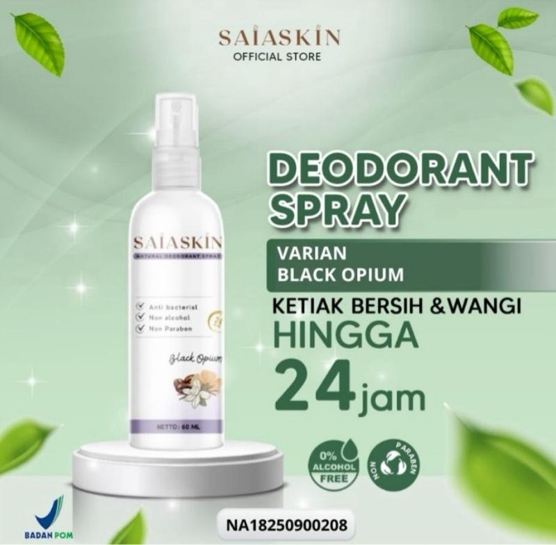 SAIASKIN DEODORANT TAWAS SPRAY BLACK OPIUM (BPOM)