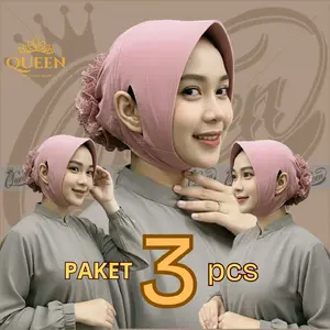 Paket 3 Pcs Ciput Marsha Cepol Turki Anti Budeg Bahan Jersey