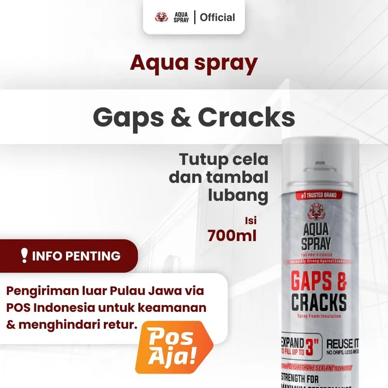 Aqua Spray - Gaps & Cracks 750ml - Foam Spray Penambal Celah dan Lubang Terbaru 0