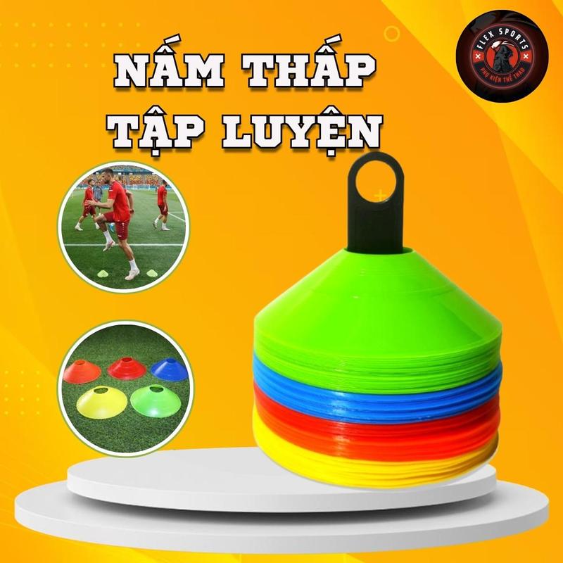 Nấm chiến thuật bóng đá giá rẻ, cone, marker vượt chướng ngại vật FLEX SPORTS