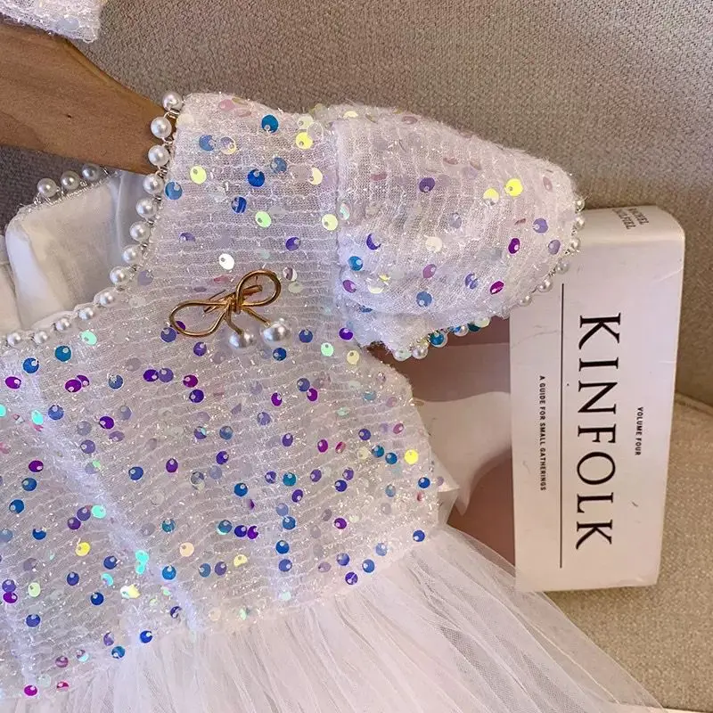 [KIDSFASHIONKOLEKSI] 1046 Dress Pesta Anak Perempuan Payet Pin Cherry Brenda Princess Free Pita 6