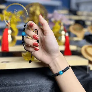 CAKRA RATU - Gelang Satin Shio Monyet Dengan Batu Aquamarine