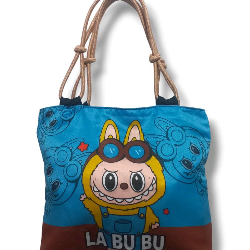 Labubu Tote Bag Tas Bahu Wanita Print Kanvas Totebag Kantong Cewek 1