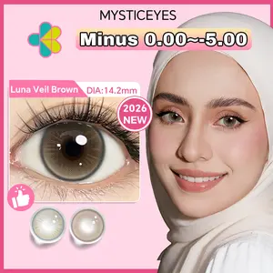 (0.00 s/d -5.00) Mysticeyes Softlens Cocoa Brown Minus  softlens 14.0-14.5mm Softlens Big eyes effect