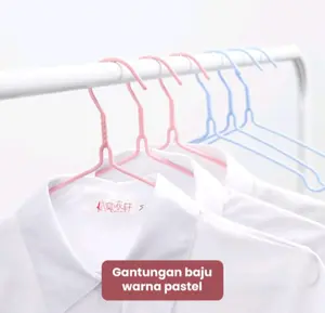 1 PCS Hanger Warna Mix Warna Pakaian - Hemat Belanja Gantungan Stainless kawat promo Jaket Multicoloured jas lemari baju