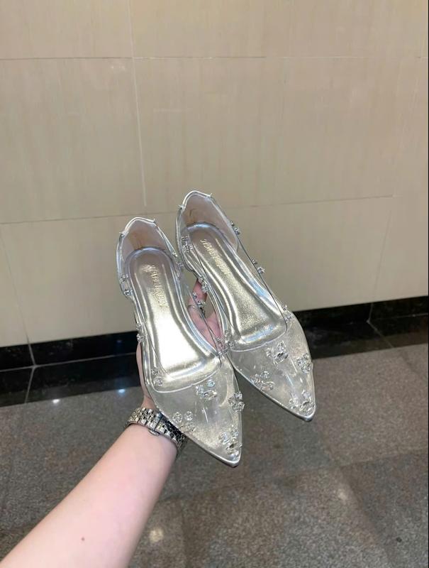  Bệt Mũi Nhọn Đính Đá Xinh Cho Các Nàng Shoes Đế 2 Phân GiàY Nữ  DéP giày 