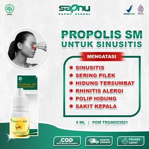 Solusi Atasi Sinusitis, Pilek Menahun, Hidung Tersumbat, Sakit Kepala, dengan Herbal Propolis SM Cleaning Tetes Cairan