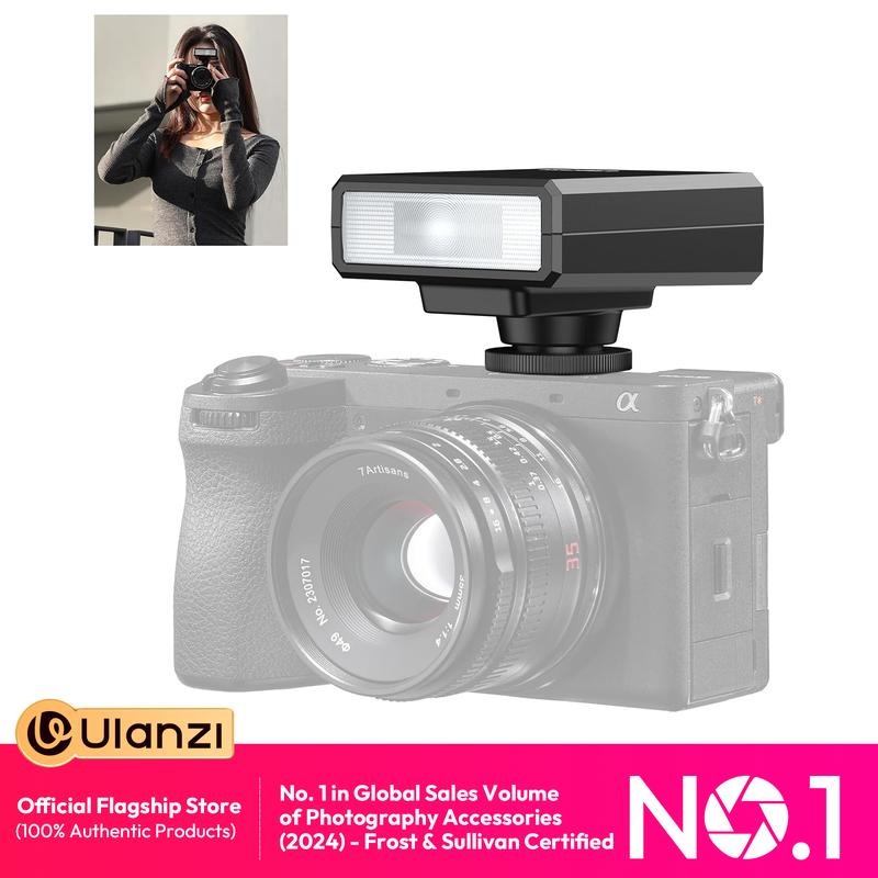Tia chớp máy ảnh F12mini Ulanzi Tốc độ máy ảnh với GN12 CCT 5600K Thích hợp cho máy ảnh kỹ thuật số Canon Fuji Sony Nikon Panasonic Olympus Pentax và các máy ảnh kỹ thuật số SLR khác với một đế tiếp xúc nóng