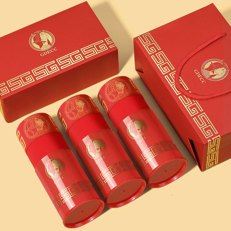  Combo 3 Quần lót nam Quần sịp nam modal  Quần Boxer màu đỏ với đá từ tính bảo vệ,kháng khuẩn lớp lót mềm mại,thoải mái và rộng rãi,set quà tặng nam,Bao bì hộp quà tinh xảo Bi 