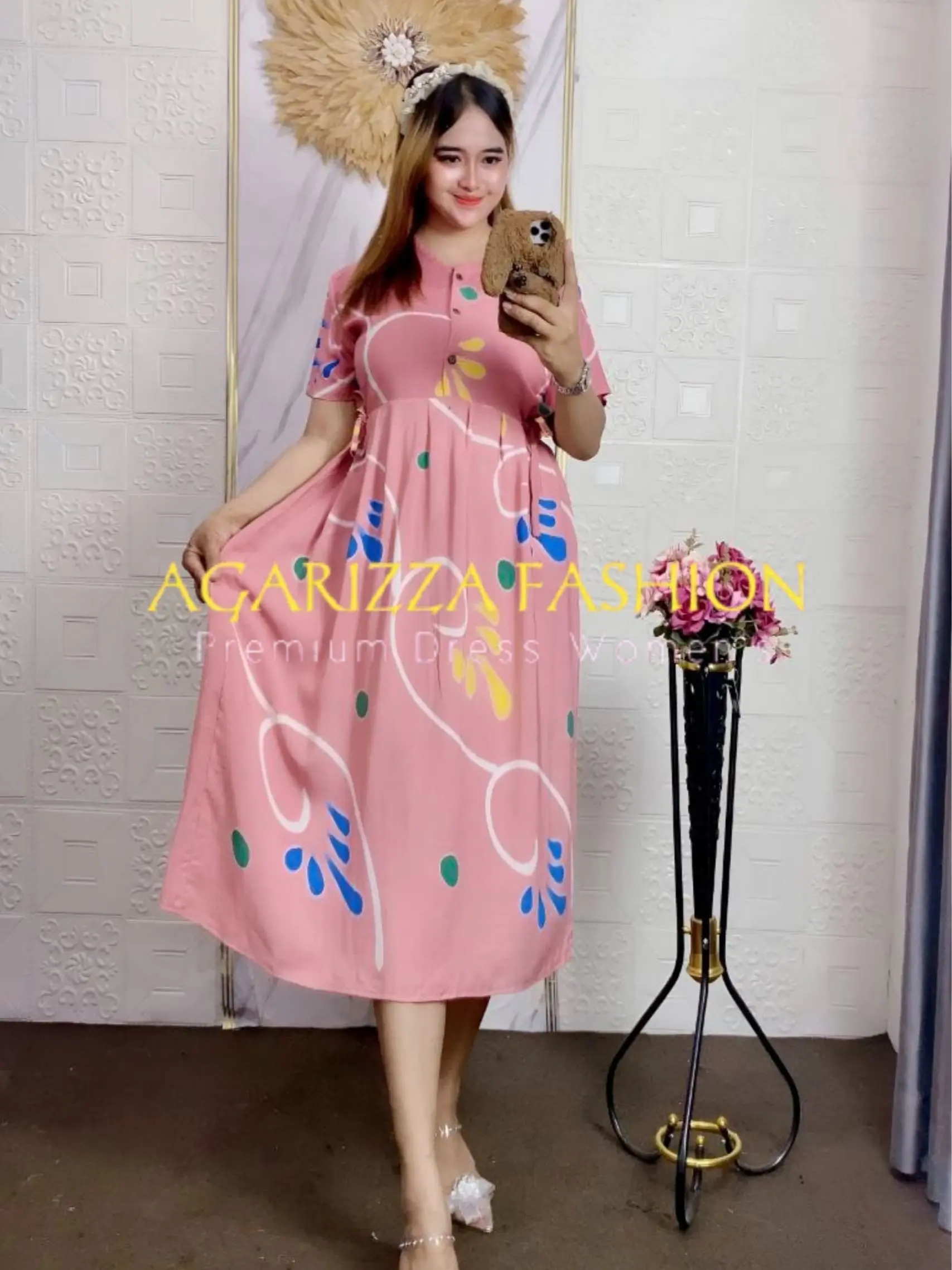 Daster Chibi Jumbo LD 120cm - Daster Bumil Busui Kancing Depan - Daster Chibi Jumbo XXL LD 120 Viral Kekinian - Daster Chibi Jumbo Motif Brand Viral Kekinian - Daster Viral Terbaru 2022 Home Dress Motif Unik Busui Dan Bumil Daun Kain